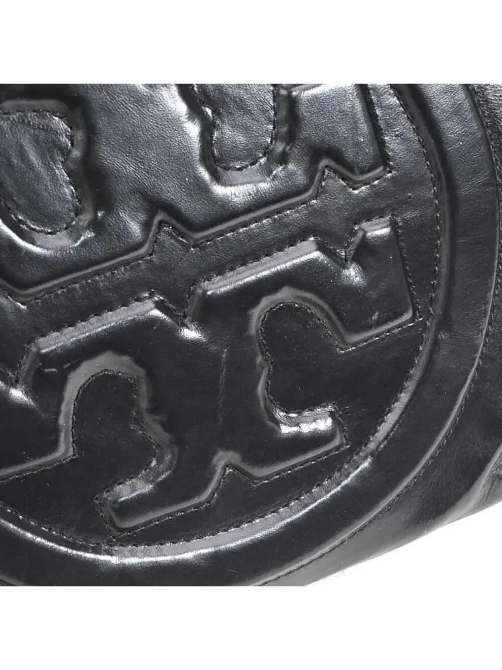Auth Tory Burch Handbag Black Leather #293863T11B